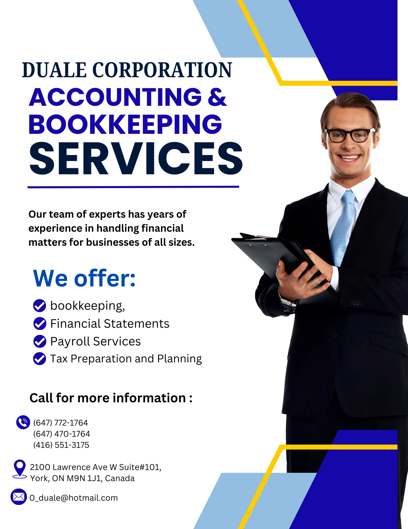 White-and-Blue-Modern-Accounting-and-Bookkeeping-Services-Flyer